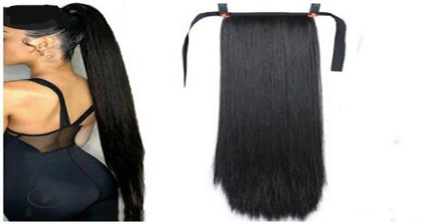 young and beauty long straight synthetic ponytails clip in tail false hair hairpiece with synthetic heat resistant pony tail exten7552522, Black
young and beauty long straight synthetic ponytails clip in tail false hair hairpiece with synthetic heat resistant pony tail exten7552522, Black