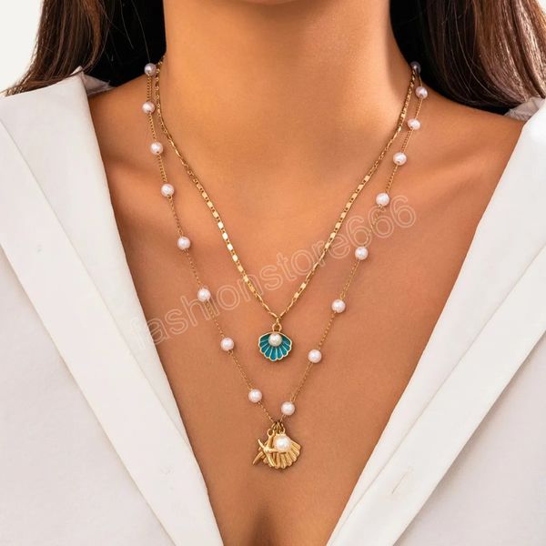 boho shell starfish conch pendant choker necklace for women trendy summer vintage imitation-pearl chain y2k jewelry accessories, Silver
boho shell starfish conch pendant choker necklace for women trendy summer vintage imitation-pearl chain y2k jewelry accessories, Silver