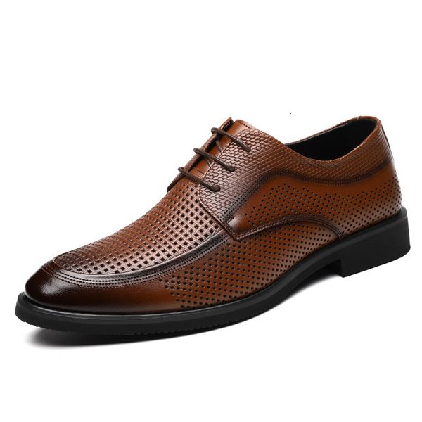 dress shoes summer breathable hollow men's casual business genuine leather for men black brown designer male 230814
dress shoes summer breathable hollow men's casual business genuine leather for men black brown designer male 230814