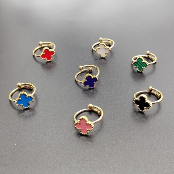 four leaf charm designer clover rings charm 18k gold plated stainless steel versatile jewelry for woman fashion luxury rings women anniversa, Silver
four leaf charm designer clover rings charm 18k gold plated stainless steel versatile jewelry for woman fashion luxury rings women anniversa, Silver