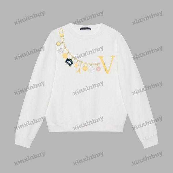 xinxinbuy men women designer sweatshirt chain letter jacquard print sweater gray blue black white xs-xl, Black;brown
xinxinbuy men women designer sweatshirt chain letter jacquard print sweater gray blue black white xs-xl, Black;brown