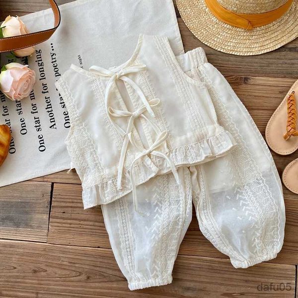clothing sets girls summer clothing sets casual sleeveless hollow t-shirt+pants 2pcs suit 0-6y strap cardigan vest clothes outfits r230815, White
clothing sets girls summer clothing sets casual sleeveless hollow t-shirt+pants 2pcs suit 0-6y strap cardigan vest clothes outfits r230815, White
