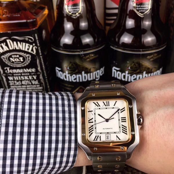 men's watch 2023 new men's watch three needle automatic mechanical watch luxury brand steel band men's fashion designer watch, Slivery;brown
men's watch 2023 new men's watch three needle automatic mechanical watch luxury brand steel band men's fashion designer watch, Slivery;brown