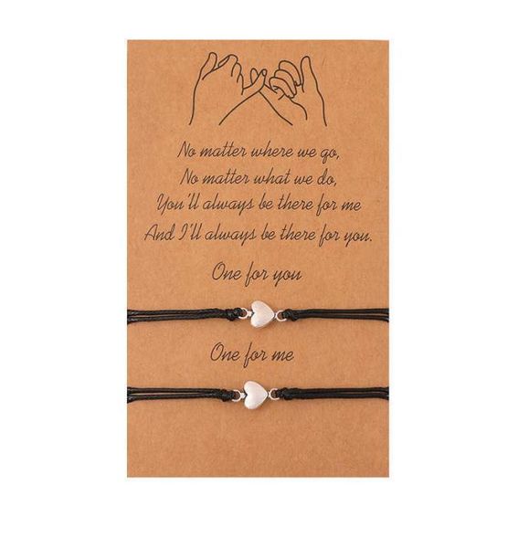 alloy love wax woven bracelet creative adjustable card couple heart bracelet2930020, Golden;silver
alloy love wax woven bracelet creative adjustable card couple heart bracelet2930020, Golden;silver