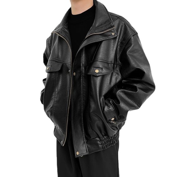men's jackets soft pu leather jacket coat artificial thickened short spring and autumn highgrade 230814, Black;brown
men's jackets soft pu leather jacket coat artificial thickened short spring and autumn highgrade 230814, Black;brown