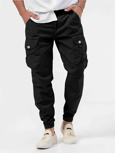 new size men's three-dimensional bag woven cargo pants belt leggings casual trousers solid color men's trousers, Black
new size men's three-dimensional bag woven cargo pants belt leggings casual trousers solid color men's trousers, Black