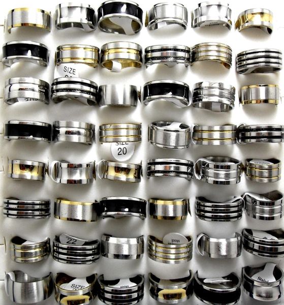 mix lot 50pcs stainless steel rings goldsilverblack enamel mix men rings whole fashion jewelry lots4281331, Silver
mix lot 50pcs stainless steel rings goldsilverblack enamel mix men rings whole fashion jewelry lots4281331, Silver