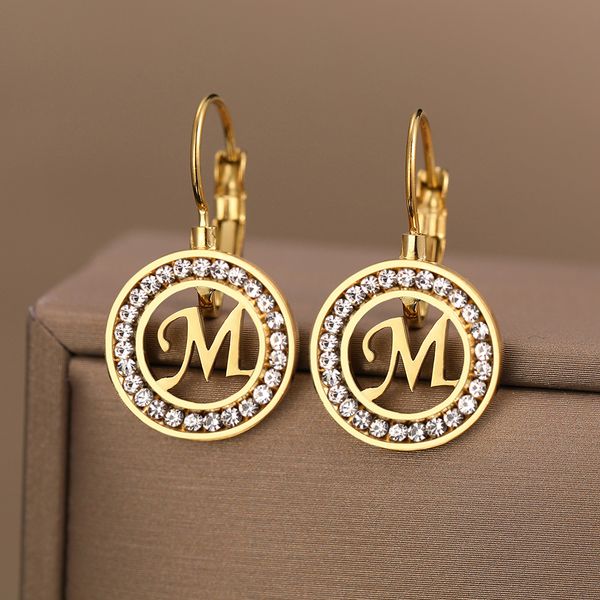 stud stainless steel earrings trend crystal english 26 letters a-z charm fashion earrings for women jewelry wedding party gifts 230815, Golden;silver
stud stainless steel earrings trend crystal english 26 letters a-z charm fashion earrings for women jewelry wedding party gifts 230815, Golden;silver