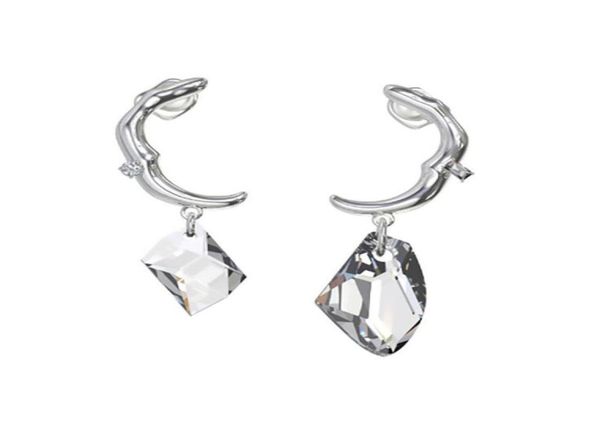 hoop niche design kvk earrings irregular crystal pendant dangle earring7442876, Silver
hoop niche design kvk earrings irregular crystal pendant dangle earring7442876, Silver