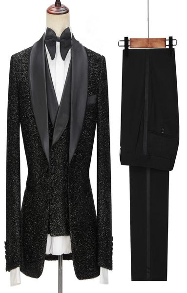 latest coat pant designs fashion shiny black men suits for wedding groom tuxedos slim fit terno masculino prom party 3 pieces6660307, Black;gray
latest coat pant designs fashion shiny black men suits for wedding groom tuxedos slim fit terno masculino prom party 3 pieces6660307, Black;gray
