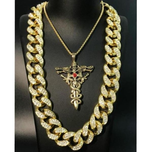 hip hop men necklace gold sliver iced out crystal miami cuban cross rock pendant necklace set 2cm street dance king49245384636877, Silver
hip hop men necklace gold sliver iced out crystal miami cuban cross rock pendant necklace set 2cm street dance king49245384636877, Silver
