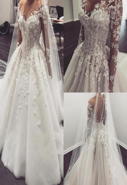 luxury lace ball gown wedding dresses appliqued beads long sleeves sweep train plus size bridal gowns new arrival2850511, White
luxury lace ball gown wedding dresses appliqued beads long sleeves sweep train plus size bridal gowns new arrival2850511, White