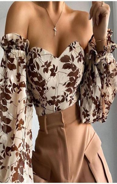 women039s tshirt women off shoulder corset bustiers frill long lantern sleeve floral tshirts chic summer autumn low3680865, White
women039s tshirt women off shoulder corset bustiers frill long lantern sleeve floral tshirts chic summer autumn low3680865, White