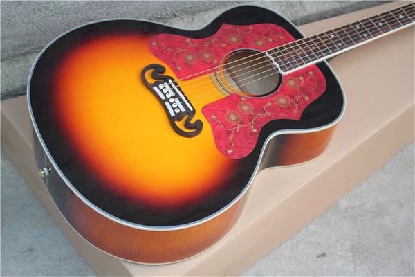 solid spruce 43 inch sj200 sunburst acoustic guitar star frets inlay rosewood fingerboard mahogany neck maple back & side black pickguard
solid spruce 43 inch sj200 sunburst acoustic guitar star frets inlay rosewood fingerboard mahogany neck maple back & side black pickguard