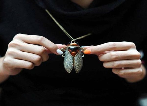 1pc charm retro bronze tone metal insect cicada pendant necklace gifts4154923, Silver
1pc charm retro bronze tone metal insect cicada pendant necklace gifts4154923, Silver