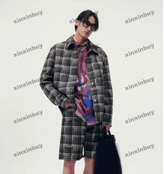 xinxinbuy men designer coat jacket plaid denim graffiti long sleeve women gray black white khaki s-2xl, Black;brown
xinxinbuy men designer coat jacket plaid denim graffiti long sleeve women gray black white khaki s-2xl, Black;brown