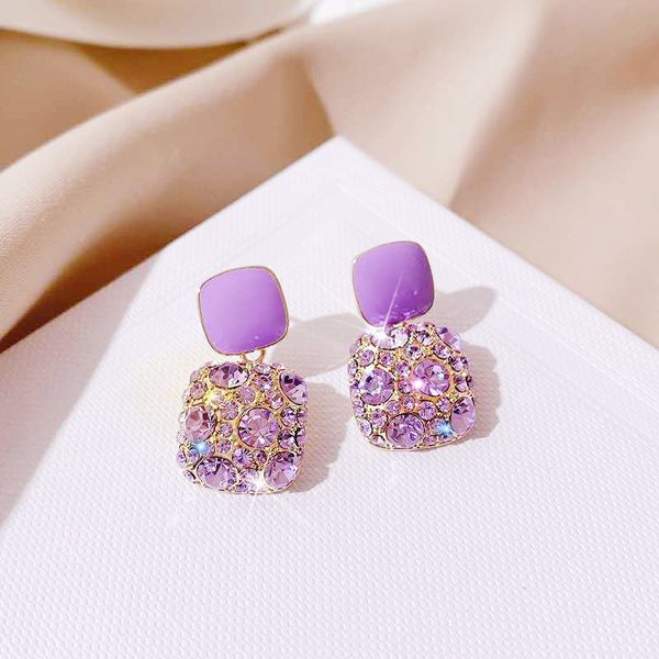 stud purple full square stud earring female exquisite fashion sweet temperament europe and america jewelry 230814, Golden;silver
stud purple full square stud earring female exquisite fashion sweet temperament europe and america jewelry 230814, Golden;silver