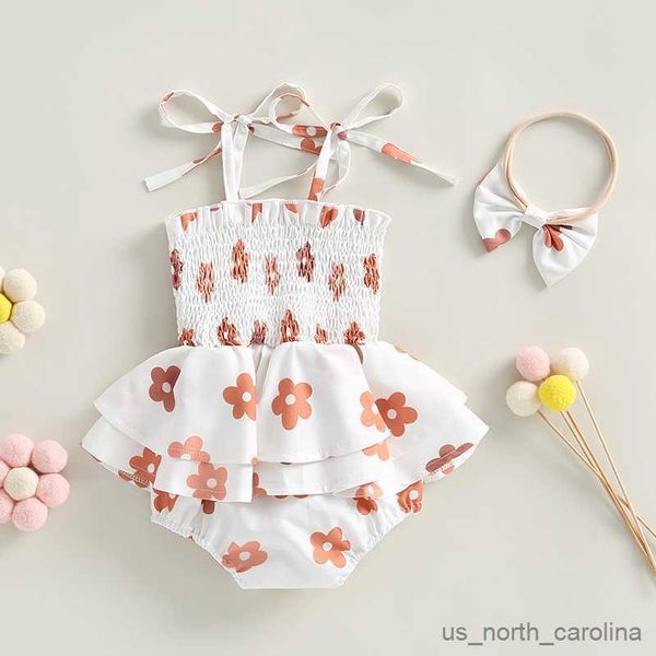 girl's dresses infant baby girls romper dress floral print sweet sleeveless jumpsuits summer casual playsuit with headband r230815, Red;yellow
girl's dresses infant baby girls romper dress floral print sweet sleeveless jumpsuits summer casual playsuit with headband r230815, Red;yellow