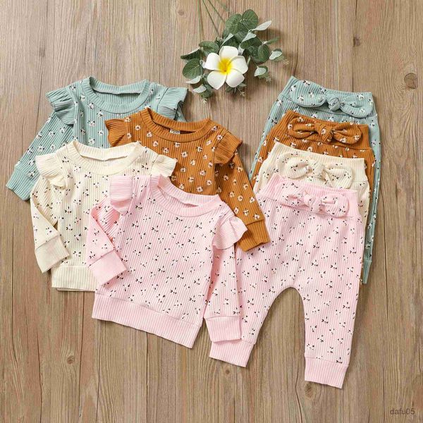 clothing sets 2pcs children autumn tracksuit floral ruffled long sleeves pullover bowknot pants for girls months to years r230815, White
clothing sets 2pcs children autumn tracksuit floral ruffled long sleeves pullover bowknot pants for girls months to years r230815, White