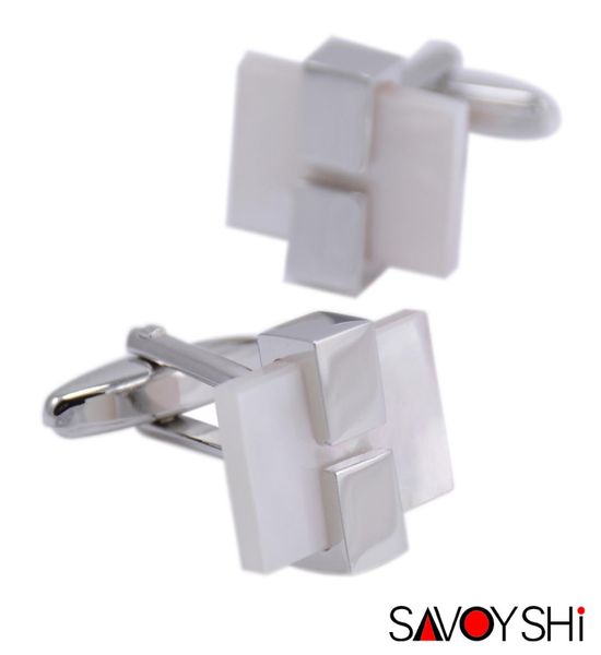 savoyshi luxury white shell cufflinks for mens shirt cuff brand square cufflinks wedding gift whole jewelry2427711, Silver
savoyshi luxury white shell cufflinks for mens shirt cuff brand square cufflinks wedding gift whole jewelry2427711, Silver