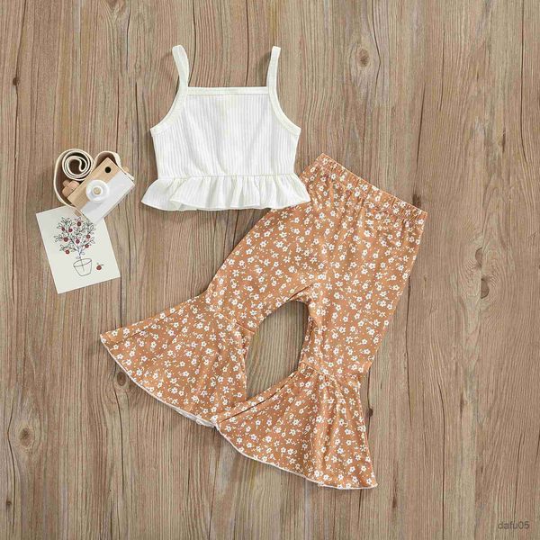clothing sets summer kids toddler baby girl clothes set solid knit ribbed sleeveless floral print flared trousers r230815, White
clothing sets summer kids toddler baby girl clothes set solid knit ribbed sleeveless floral print flared trousers r230815, White
