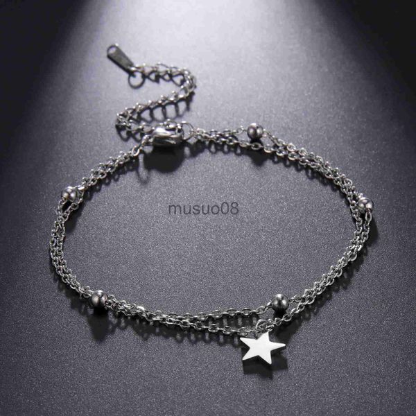 anklets kkjoy anklet of women men silver color star stainless steel foot double chain beh fashion girls birthday jewelry cessories j230815, Red;blue
anklets kkjoy anklet of women men silver color star stainless steel foot double chain beh fashion girls birthday jewelry cessories j230815, Red;blue