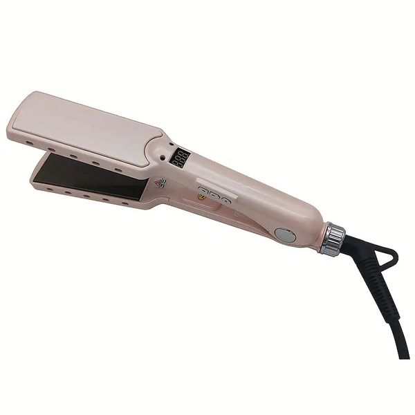 2-in-1 electric hair straightener and curling iron with tourmaline ceramic and titanium technology for all hair types, Black
2-in-1 electric hair straightener and curling iron with tourmaline ceramic and titanium technology for all hair types, Black