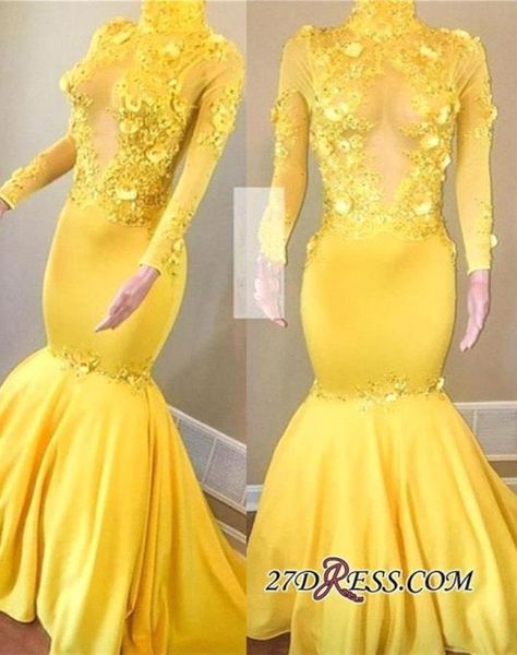 2019 new yellow long sleeve prom dresses mermaid high neck vintage african evening gowns see through keyhole vestidos de fiesta bc7070500, Black
2019 new yellow long sleeve prom dresses mermaid high neck vintage african evening gowns see through keyhole vestidos de fiesta bc7070500, Black