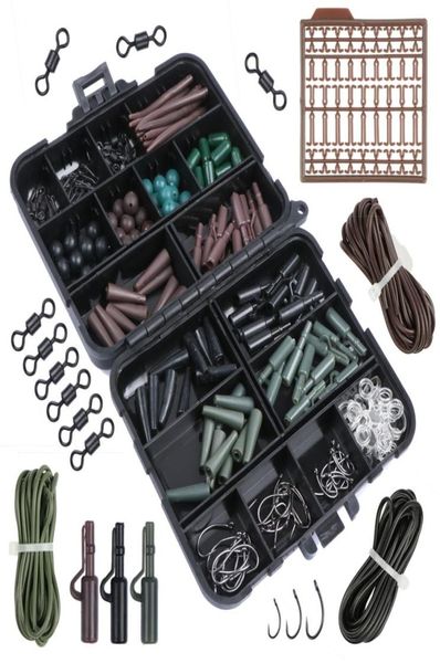 187pcsset carp fishing accessory set carp tubes safety clips hooks swivels kit hair rigs with hard plastic tackle box8866385
187pcsset carp fishing accessory set carp tubes safety clips hooks swivels kit hair rigs with hard plastic tackle box8866385