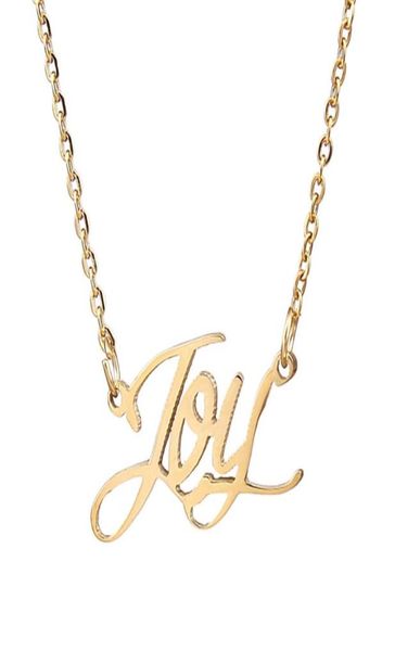 pendant necklaces joy name necklace personalised stainless steel women choker 18k gold plated alphabet letter jewelry friends gift2198677, Silver
pendant necklaces joy name necklace personalised stainless steel women choker 18k gold plated alphabet letter jewelry friends gift2198677, Silver
