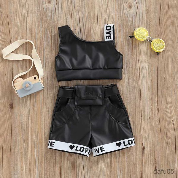 clothing sets fashion summer girls clothes sets 2pcs one shoulder love letter vest +shorts with bag leather clothing r230815, White
clothing sets fashion summer girls clothes sets 2pcs one shoulder love letter vest +shorts with bag leather clothing r230815, White