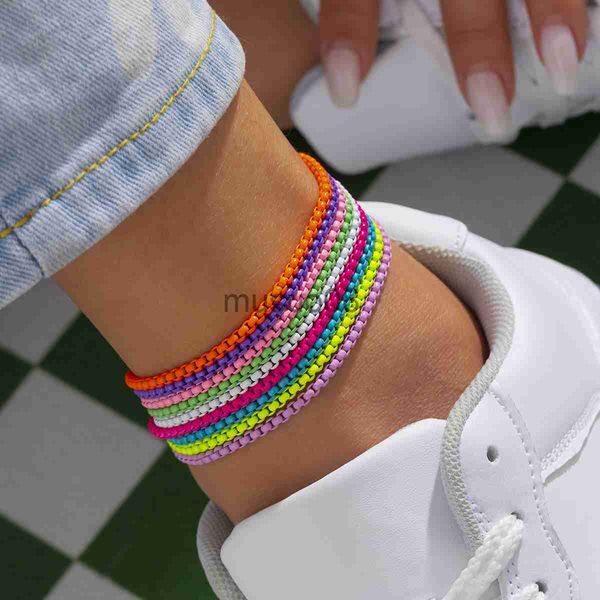 anklets 9 colors unique adjustable iron chain anklet brelet for women summer beh thin chain ankle barefoot y2k female foot jewelry j230815, Red;blue
anklets 9 colors unique adjustable iron chain anklet brelet for women summer beh thin chain ankle barefoot y2k female foot jewelry j230815, Red;blue