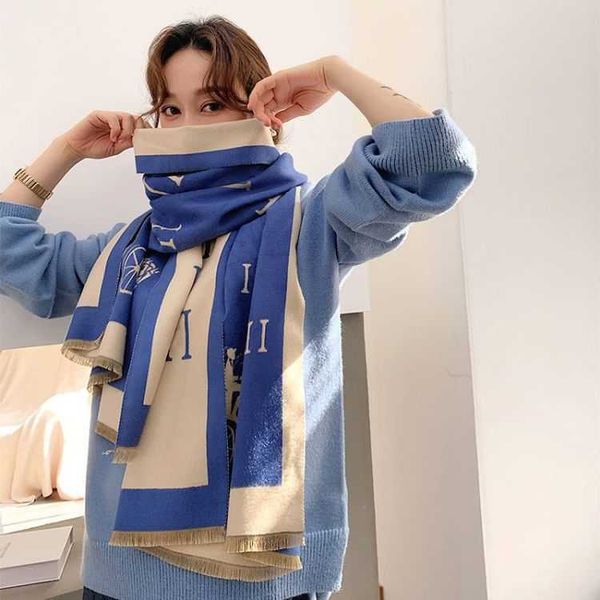 designer six soft style scarf letter woolen cashmere shawl portable warmth thickening plaid sofa horse fleece knitted blanket 65190cm 891e, Blue;gray
designer six soft style scarf letter woolen cashmere shawl portable warmth thickening plaid sofa horse fleece knitted blanket 65190cm 891e, Blue;gray