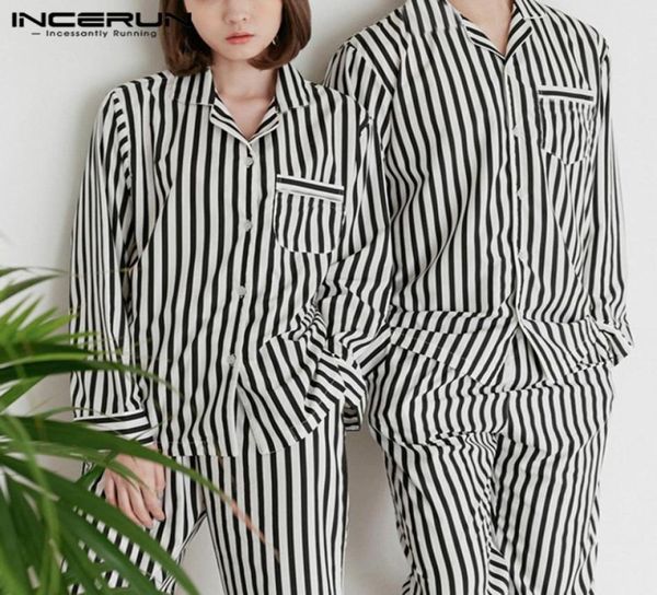 incerun fashion striped couple pajamas sets men long sleeve pants mens sleepwear sets nightwear suits homewear plus size9071157, Black;brown
incerun fashion striped couple pajamas sets men long sleeve pants mens sleepwear sets nightwear suits homewear plus size9071157, Black;brown