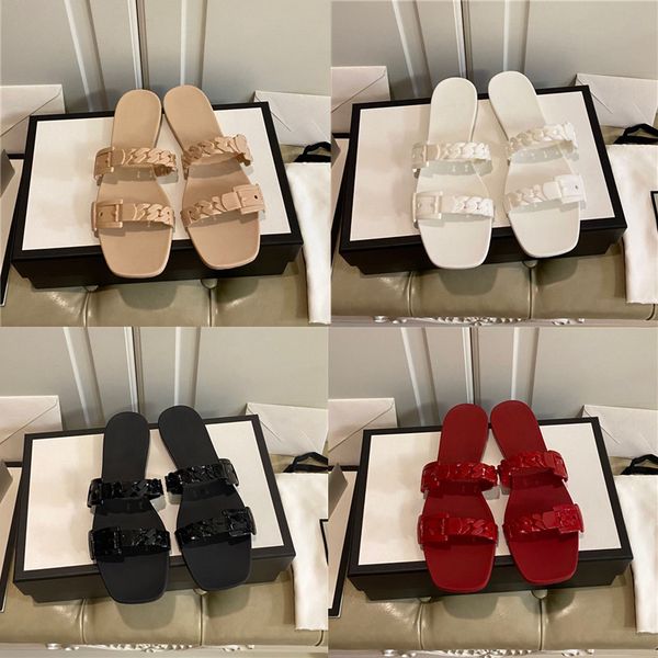 designer womens sandals plastic chain jelly summer solid flat shoes fashion patent leather beach sandals, Black
designer womens sandals plastic chain jelly summer solid flat shoes fashion patent leather beach sandals, Black