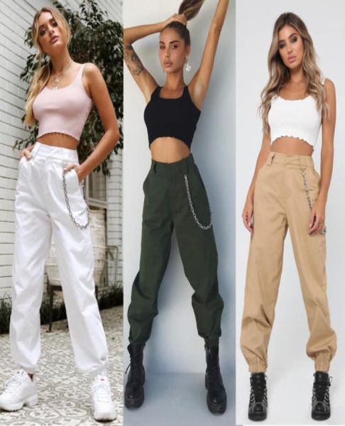women039s high waist loose casual drawstring elastic long cargo ladies streetwear trousers autumn solid cool girls pants c190415524024, Black;white
women039s high waist loose casual drawstring elastic long cargo ladies streetwear trousers autumn solid cool girls pants c190415524024, Black;white