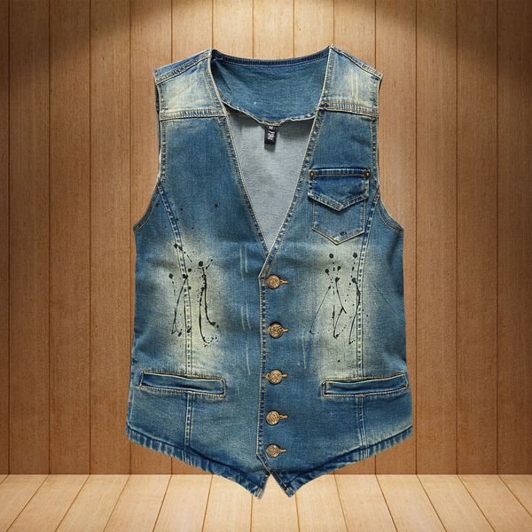 men s vests 2023 large size trend korean version denim vest slim personality casual mens 230814, Black;white
men s vests 2023 large size trend korean version denim vest slim personality casual mens 230814, Black;white