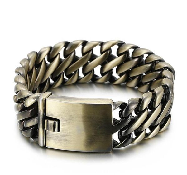 large fashion mens biker whip chain bronze bracelet stainless steel link bangle 23mm 866 inch heavy 147g weight7168459, Black
large fashion mens biker whip chain bronze bracelet stainless steel link bangle 23mm 866 inch heavy 147g weight7168459, Black