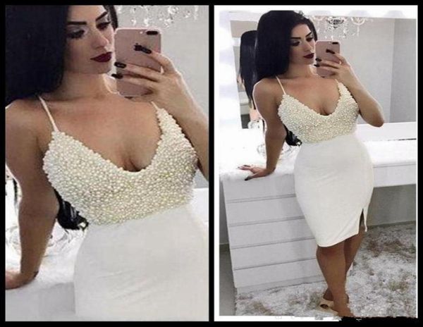 elegant knee length short cocktail dresses full pearls v neck party dress formal prom gown special occasion guest dress with split1750645, White
elegant knee length short cocktail dresses full pearls v neck party dress formal prom gown special occasion guest dress with split1750645, White