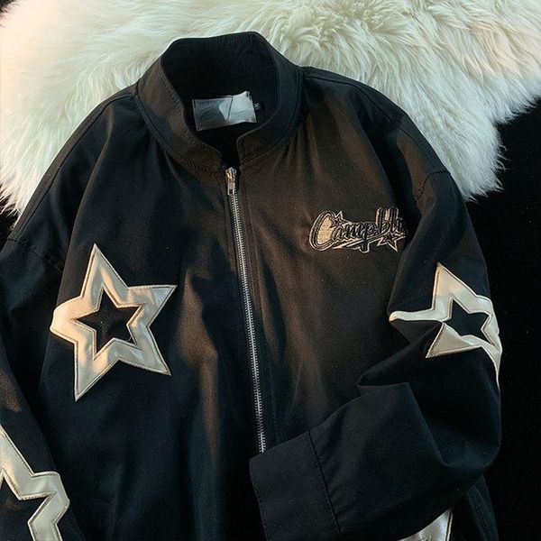 men's jackets deeptown vintage bomber jacket women star girl y2k streetwear harajuku oversize korean fashion black zipper, Black;brown
men's jackets deeptown vintage bomber jacket women star girl y2k streetwear harajuku oversize korean fashion black zipper, Black;brown