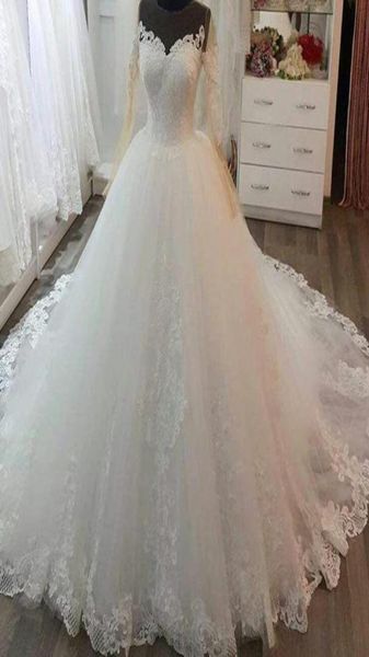 sheer long sleeve wedding dresses a linesweetheart appliques lace sweep train luxury bridal gowns fashion77894503112571, White
sheer long sleeve wedding dresses a linesweetheart appliques lace sweep train luxury bridal gowns fashion77894503112571, White
