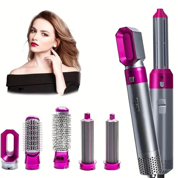 5 in 1 hair dryer set, air comb hair straightener hair dryer, multi-function detachable connector, 3-speed temperature heating control, Black
5 in 1 hair dryer set, air comb hair straightener hair dryer, multi-function detachable connector, 3-speed temperature heating control, Black