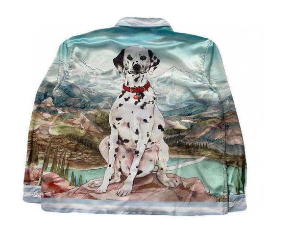 high version casabranca 21ss spotted dog silk mountain view men039s and women039s fashion brand versatile long sleeve shirt9131521, Black;brown
high version casabranca 21ss spotted dog silk mountain view men039s and women039s fashion brand versatile long sleeve shirt9131521, Black;brown