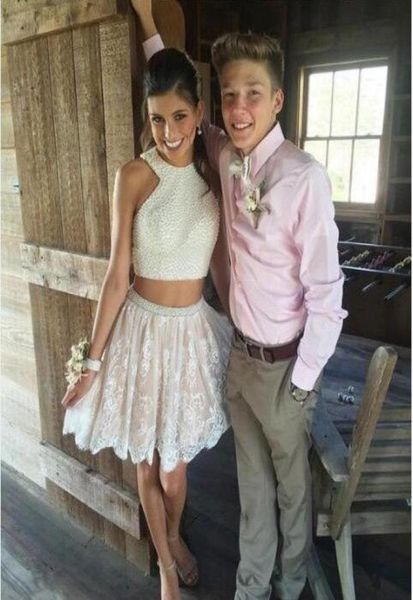 short two piece prom dresses pearls halter neck homecoming dresses sleeveless mine short white and pink party gown custom made plu8155130, Blue;pink
short two piece prom dresses pearls halter neck homecoming dresses sleeveless mine short white and pink party gown custom made plu8155130, Blue;pink