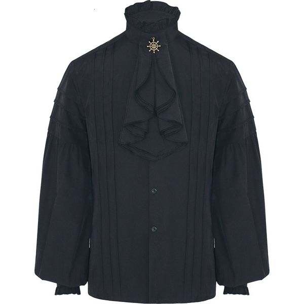 men s casual shirts mens pirate medieval ruffle steampunk gothic shirt men halloween costume cosplay renaissance victorian chemise homme 23, White;black
men s casual shirts mens pirate medieval ruffle steampunk gothic shirt men halloween costume cosplay renaissance victorian chemise homme 23, White;black