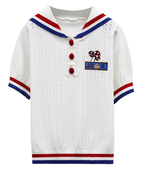 601 l 2022 runway summer brand same style sweater white lapel neck short sleeve t shirt women039s sweaters binfen9171741, White;black
601 l 2022 runway summer brand same style sweater white lapel neck short sleeve t shirt women039s sweaters binfen9171741, White;black