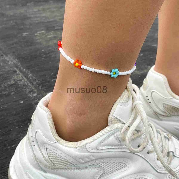anklets salircon kpop flower anklet brelet women 2020 fashion colorful seed beads chain charm brelet on the leg boho jewelry j230815, Red;blue
anklets salircon kpop flower anklet brelet women 2020 fashion colorful seed beads chain charm brelet on the leg boho jewelry j230815, Red;blue
