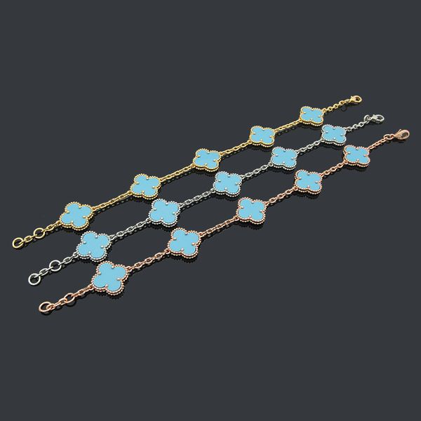 blue color women designer bangles brass classic five four-leaf flowers bracelet luxury couple bracelets wholesale, Black
blue color women designer bangles brass classic five four-leaf flowers bracelet luxury couple bracelets wholesale, Black