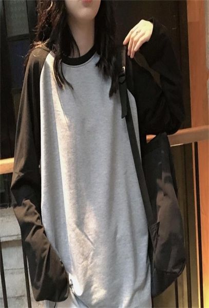 female tshirt round collar contrast color long sleeve shirt women spring s for patchwork 22041431653562268812, White
female tshirt round collar contrast color long sleeve shirt women spring s for patchwork 22041431653562268812, White