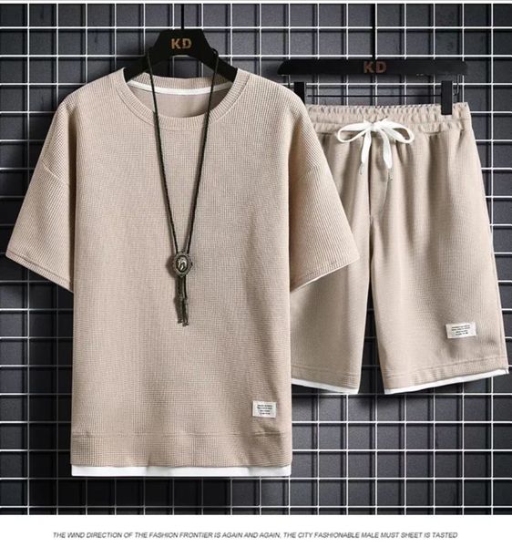 mens tracksuits waffle casual set specially designed for summer youth large sports short tshirt paired with shorts 230815, Gray
mens tracksuits waffle casual set specially designed for summer youth large sports short tshirt paired with shorts 230815, Gray